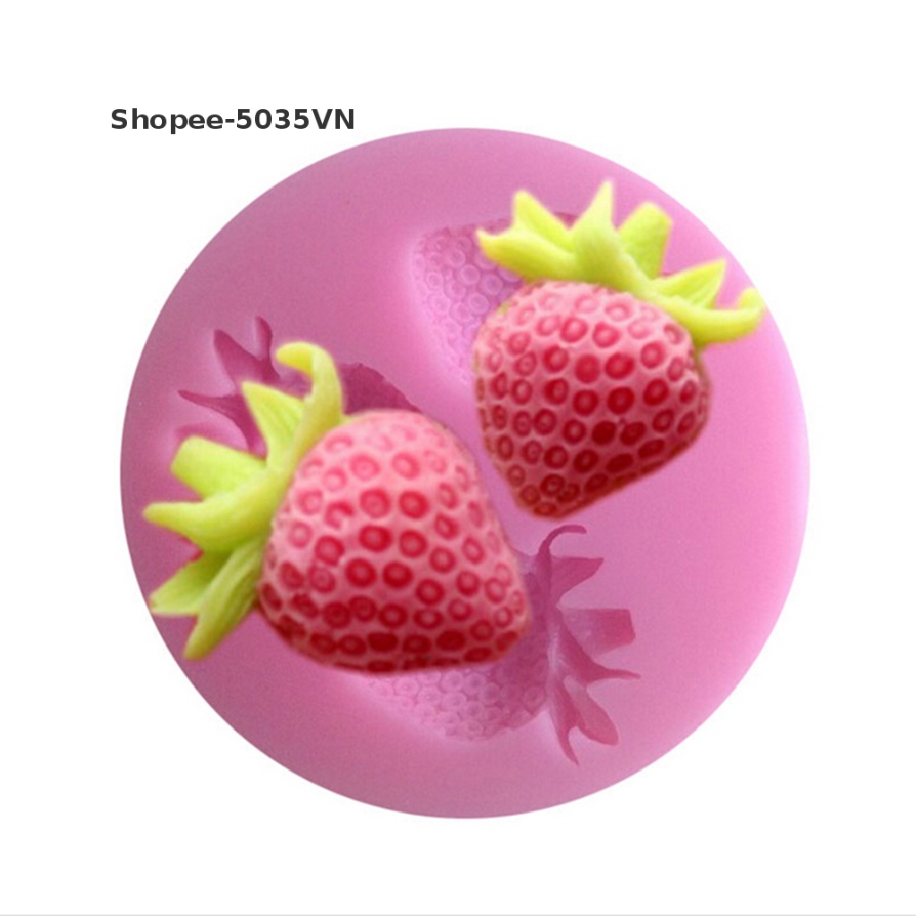 Khuôn Silicone Làm Bánh / Xà Phòng Hình Trái Dâu Xinh Xắn 1.vn