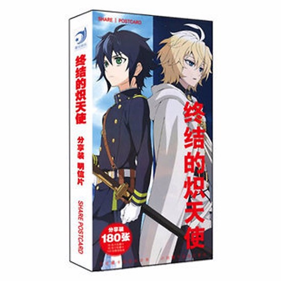 Postcard Thiên thần diệt thế - Seraph of the end 180 ảnh hộp ảnh bộ ảnh có ảnh dán + lomo + postcard bưu thiếp anime