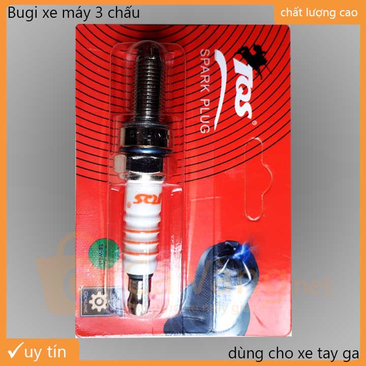 Bugi đánh lửa xe máy 3 chấu - chất lượng cao - giá rẻ dùng cho nhiều loại xe