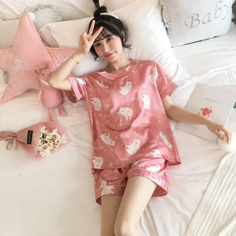 3️⃣ 🍀 [QUÀ TẶNG] [Bigsize 3XL-5XL] [RẺ VÔ ĐỊCH] [SIÊU SALE] [Hình Thật] Bộ mặc nhà/đồ ngủ/pyjama lụa đùi