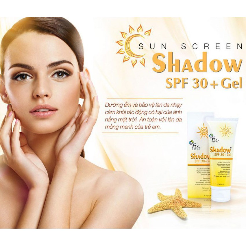 Kem Chống Nắng Fixderma Shadow SPF 50+ Cream &amp; SPF 30+ Gel Cho Da Mặt Và Toàn Thân