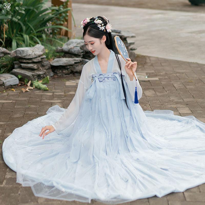 【2022】Váy dài đến ngực nguyên bản của phụ nữ Hanfu ve áo đôi không phải trang phục đích thực nữ, các mẫu hàng ngày vào m
