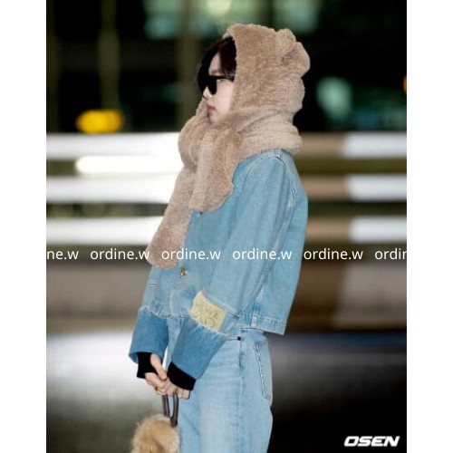 Mũ khăn tai gấu lông cừu BLACKPINK Jennie, KEP1ER Yujin siêu cute