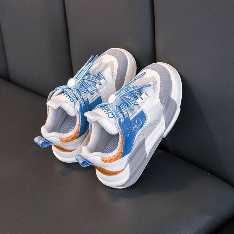 [Hàng Mới Về] Giày Thể Thao Thoáng Khí Đế Mềm Thoáng Khí Có Dây Buộc Phong Cách Xuân Thu Cho Bé Gái