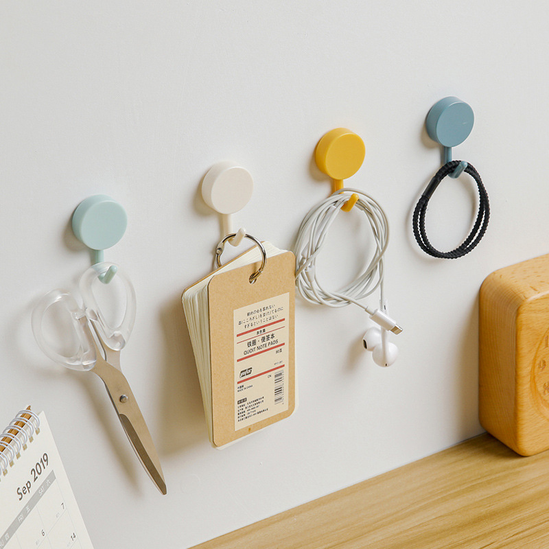 [10Pcs Set] [ Home Creative Wall Hanging Storage Hooks ] [Multifunction Bathroom Kitchen Self Adhesive Door Hanger Hook]