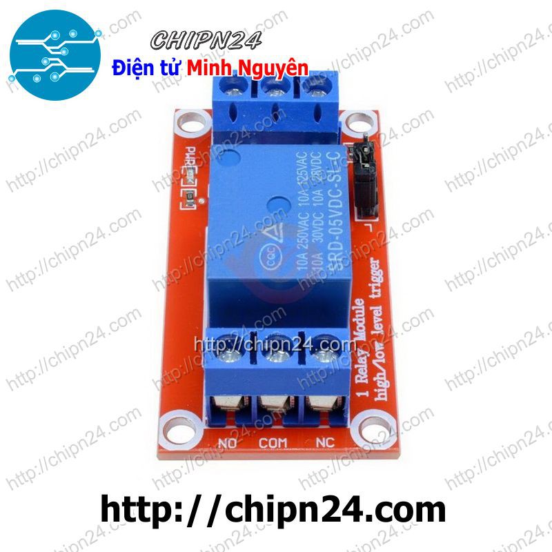 [1 CÁI] Module 1 Relay với Opto cách ly V2 (tùy chọn mức kích)