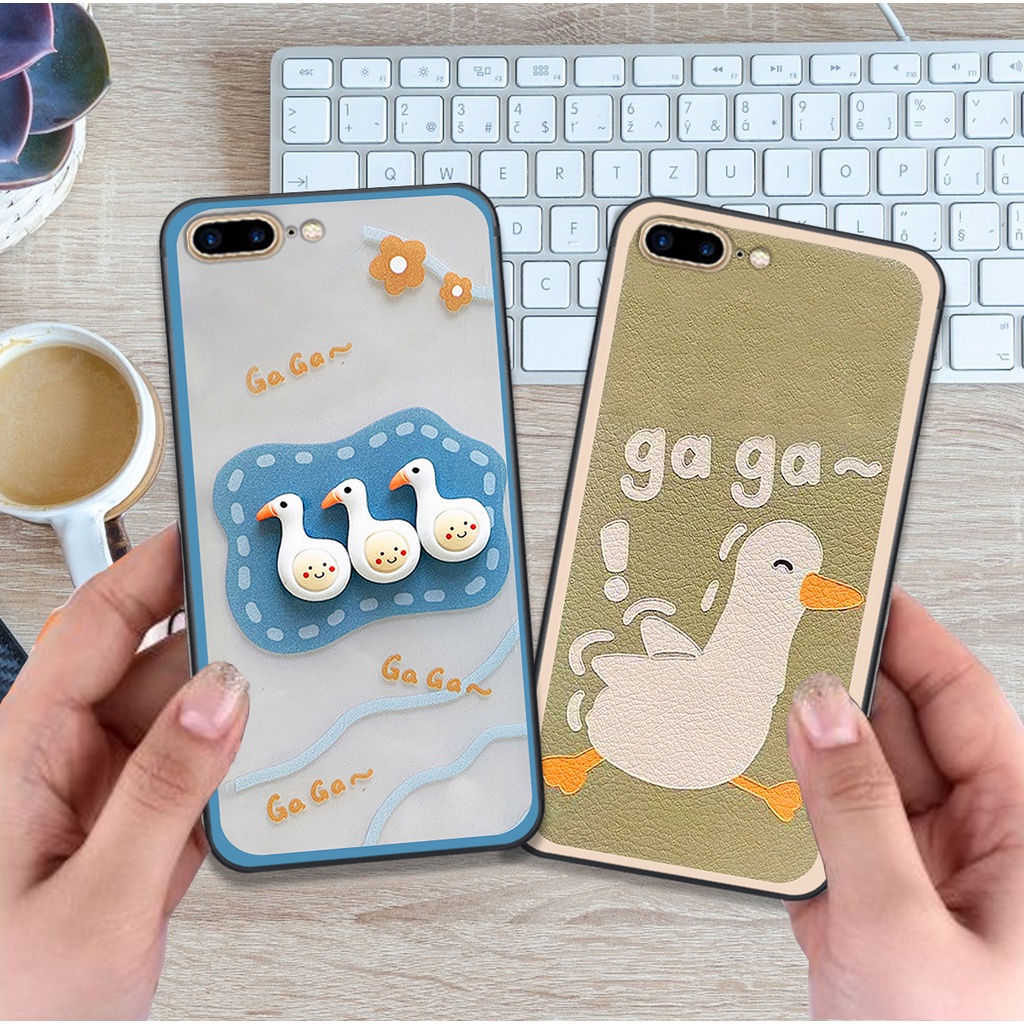 Ốp Iphone 7 Plus / 8 Plus bộ hình cute dễ thương gấu thỏ xinh xắn vẽ tay lạ mắt