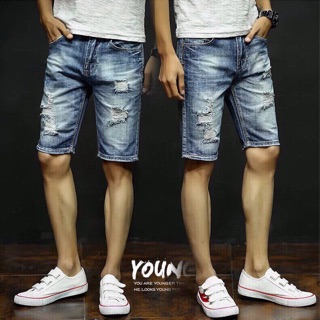 Quần short jean nam phong cách hàn quốc 439