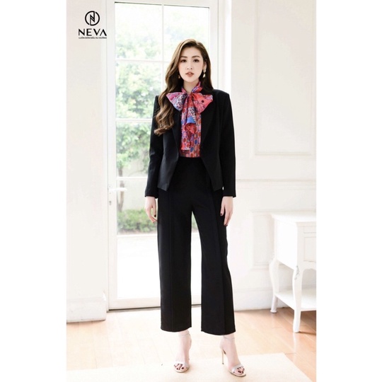 NEVA newtag set áo vest/blazer đen và quần đen mới nguyên tag L/XL