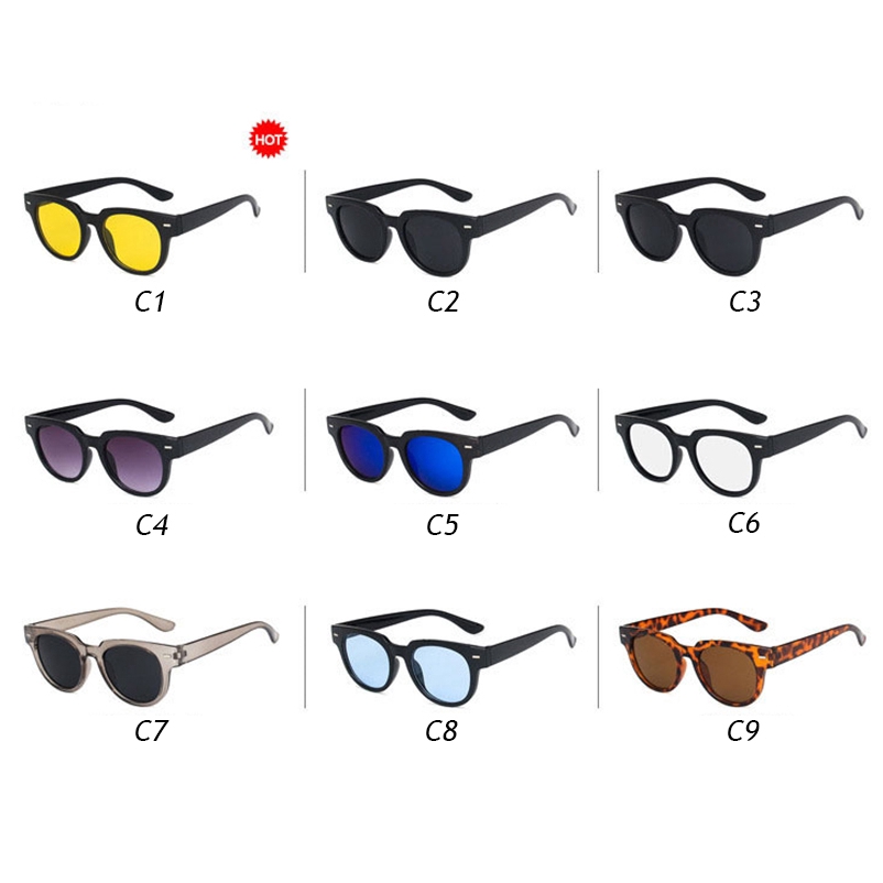 Kính Mát Gọng Tròn Chống Ánh Sáng Xanh Phong Cách Hàn Quốc Cho Nữ