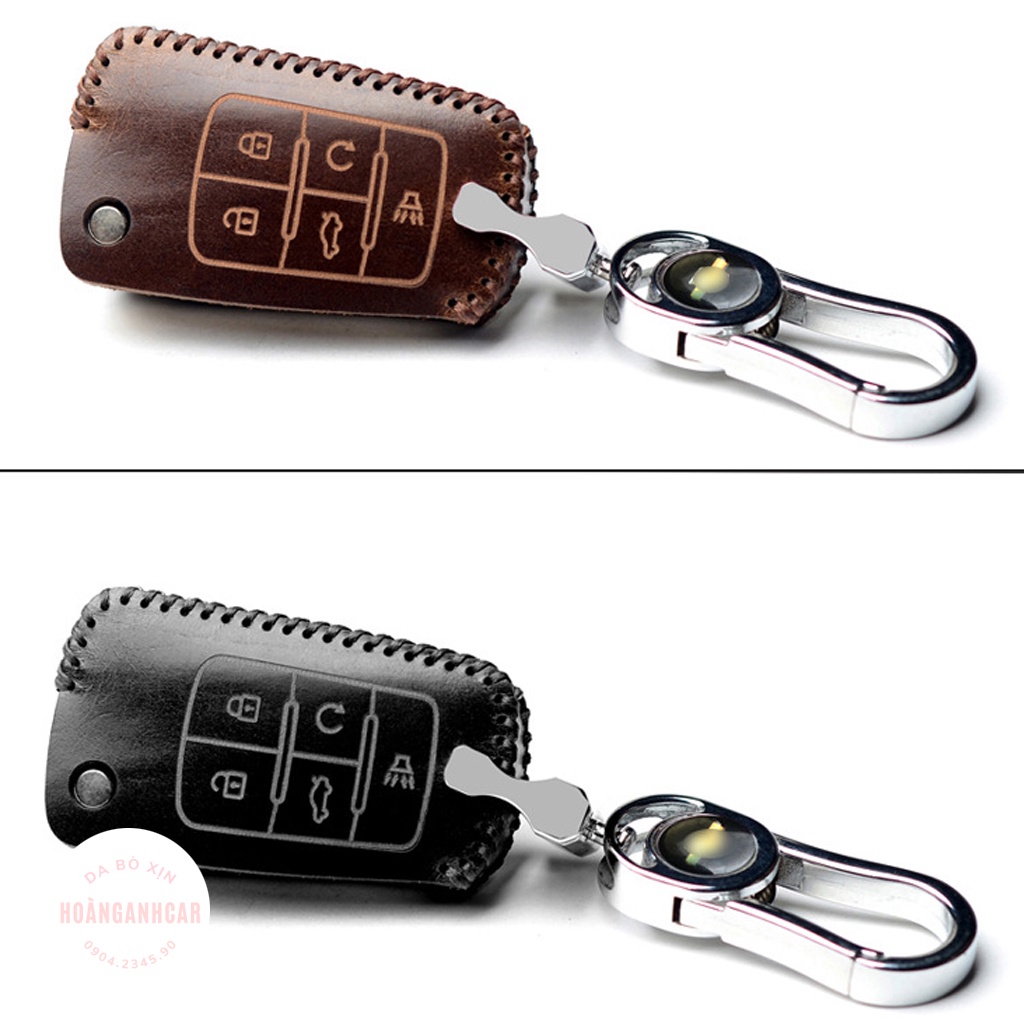 Bao da chìa khoá các dòng xe ô tô Chevrolet, bọc chìa khoá ốp khoá Chevrolet chât liệu da bò hoàn thiện bằng tay