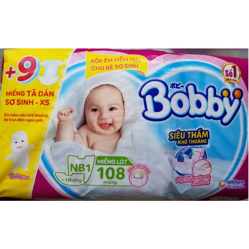 Miếng lót sơ sinh dành cho bé dưới 5kg bịch 108 miếng