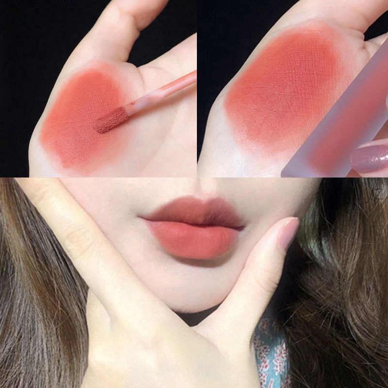 [Ready stock]MAFFICK Matte Velvet Air Lip Glaze Moisturizing Nourish Dating Lasting Makeup Lip Gloss Non-stick Cup Lip Tint