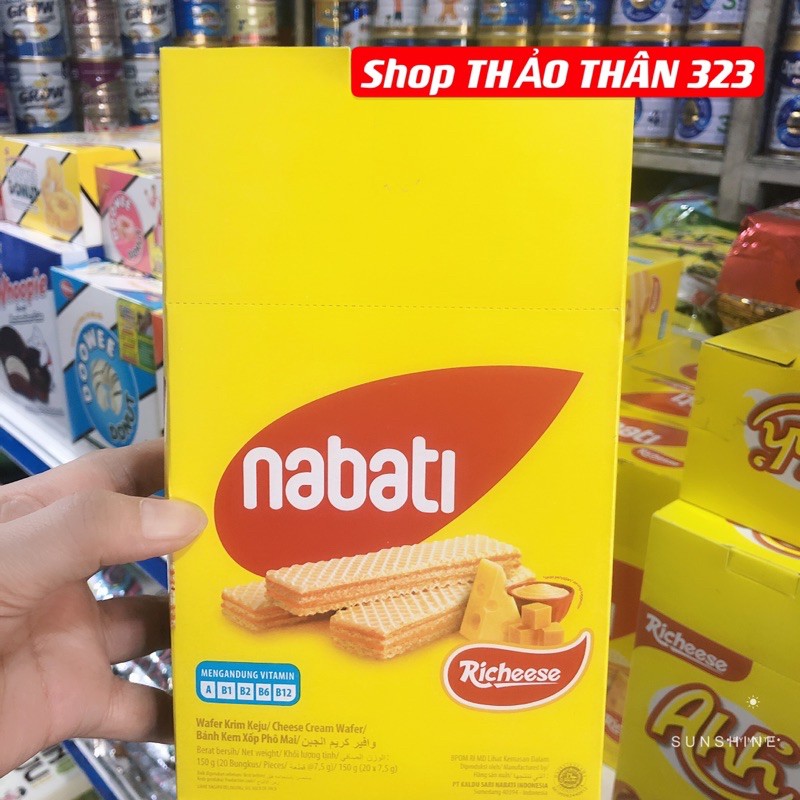 ❤Bánh Xốp Kem Nabati 320gram (20cái x 16g) | BigBuy360 - bigbuy360.vn