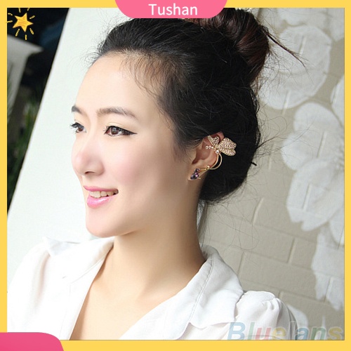 Hoa tai hình bướm đính đá lấp lánh thanh lịch cho nữ