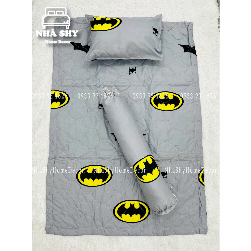 Trọn Bộ 5 Món Gối Mền Kèm Ruột Cho Trẻ Đi Học - Gối Em Bé Đi Học