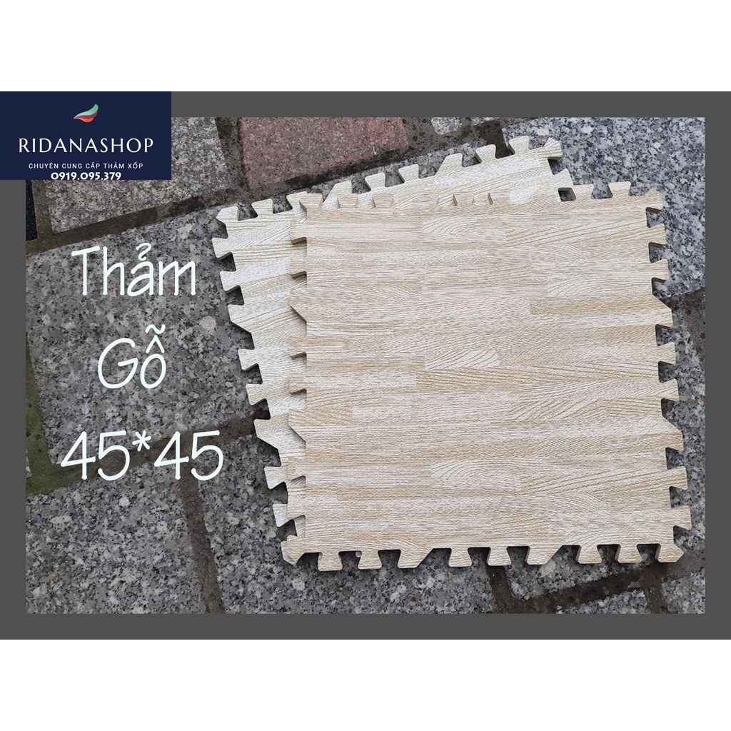 Thảm xốp ghép lót sàn 45x45x1cm Vân gỗ