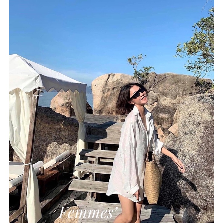 Áo sơ mi đũi trắng