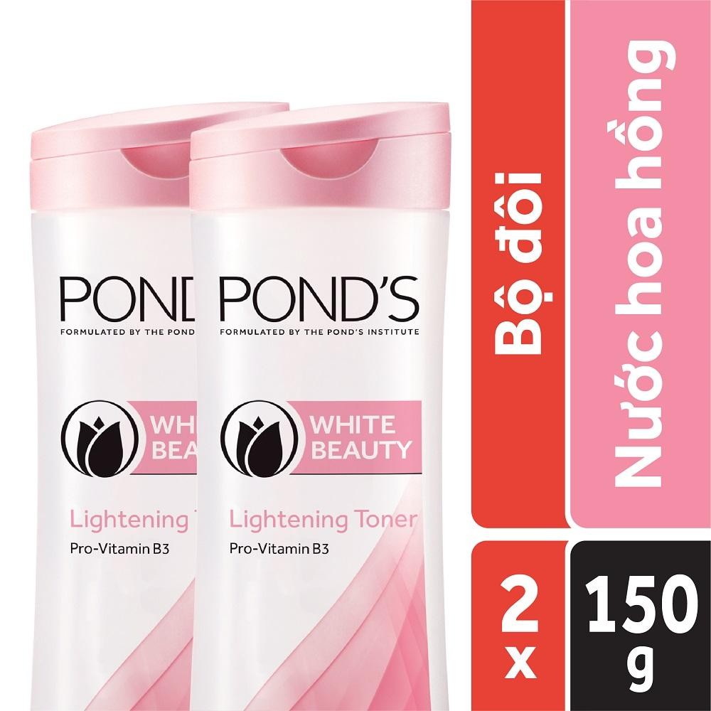 Combo 2 Nước hoa hồng Pond's White beauty trắng hồng chai 150ml