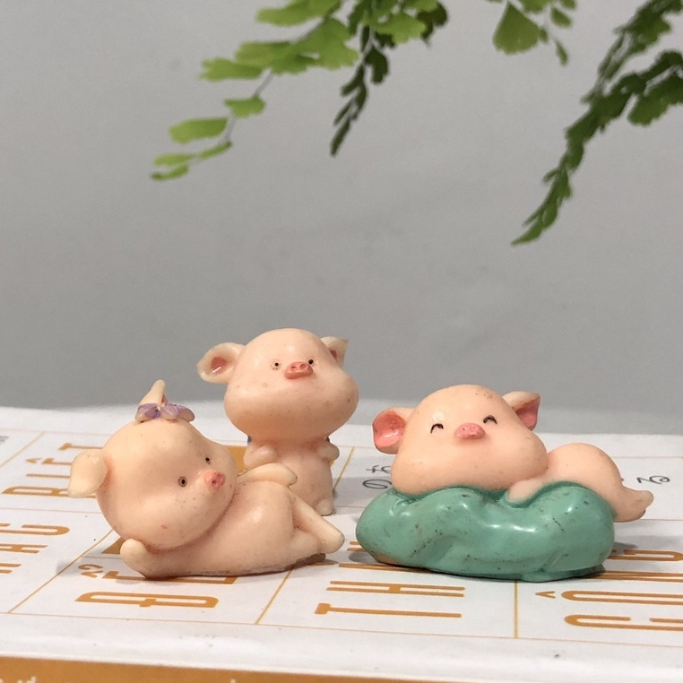 Phụ Kiện Tiểu Cảnh Heo Xinh Tinh Nghịch (một con ngẫu nhiên)