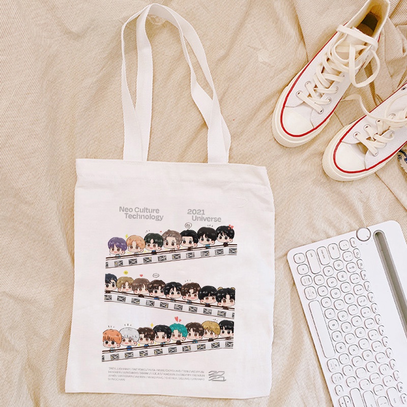 Nct - Album thứ 3 Universe / NCT2021 Túi Tote vải đẹp Túi vũ trụ NCT 2021 NCT Người hâm mộ