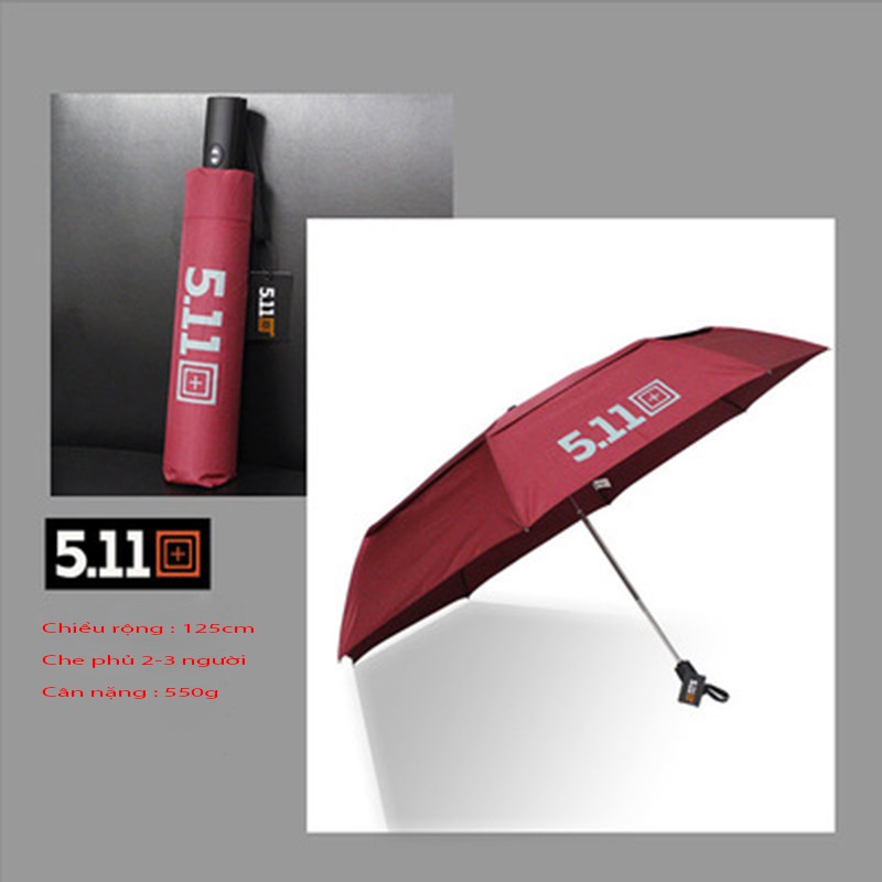 Ô dù che mưa che nắng  chính hãng 5.11 kích thước siêu rộng 125cm có nút bấm đóng mở 2 chiều