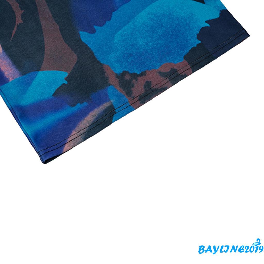 Đầm Ôm Không Tay In Họa Tiết Trừu Tượng Thời Trang Cho Nữ