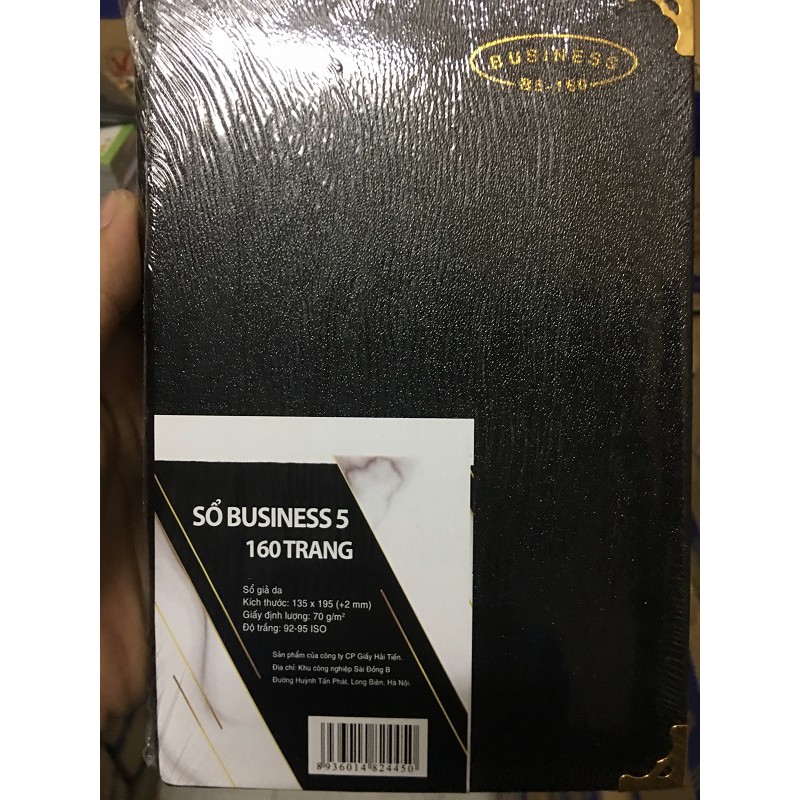 SỔ DA BUSINESS B5 160 TRANG