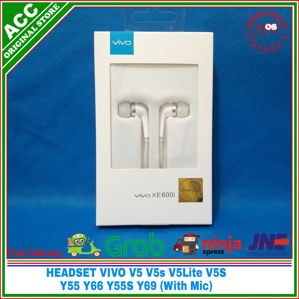 Tai Nghe Nhét Tai Chính Hãng 100% Cho Vivo Y55 Y66 Y55s Y69 V5lite V5s