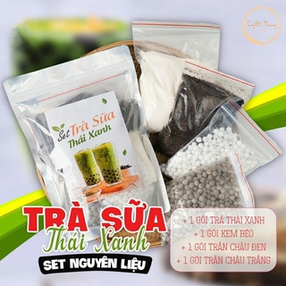 Sét trà sữa thái Xanh Thái Đỏ Phúc Long tự pha chế