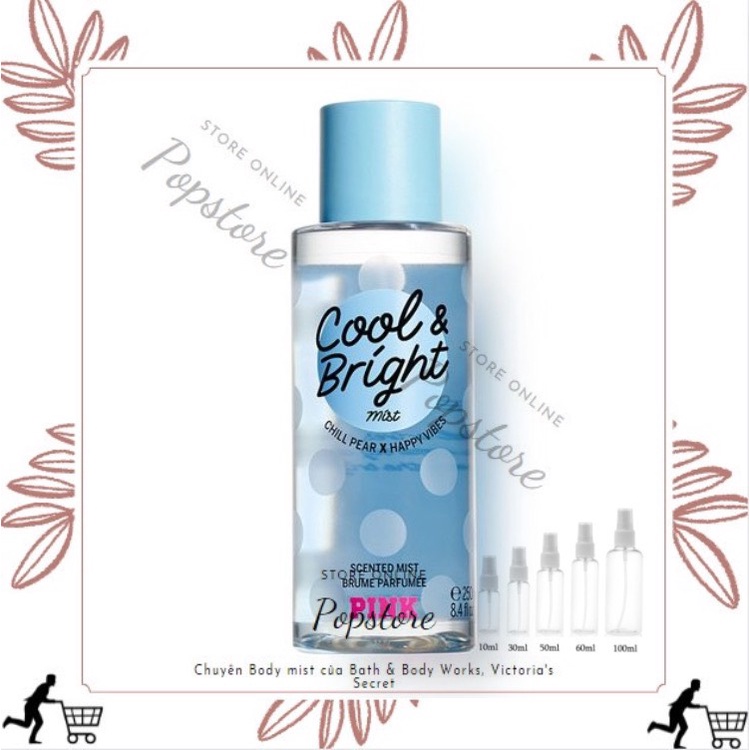 Xịt Thơm Body Mist 𝗩𝗜𝗖𝗧𝗢𝗥𝗜𝗔'𝗦 𝗦𝗘𝗖𝗥𝗘𝗧 Cool & Bright