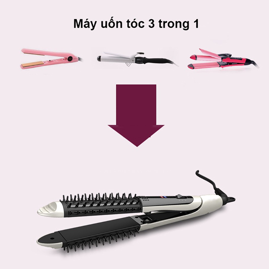 Máy làm tóc máy uốn tóc mini duỗi tóc XB-6908 3 trong 1 cao cấp dễ sử dụng không hại tốc an toàn