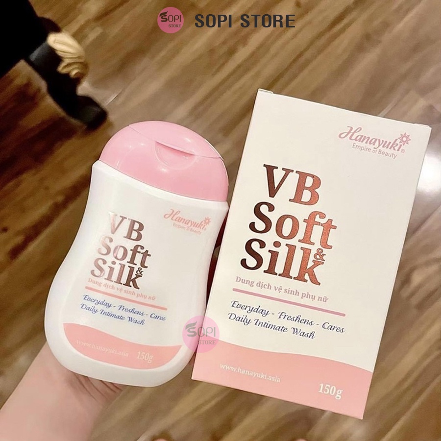 Dung Dịch Vệ Sinh Hana VB Soft Silk Hanayuki Chính Hãng 150g dùng cho cả nam nữ và bà bầu, phụ nữ sau sinh - Sopi Store