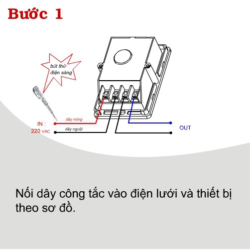 Công tắc điều khiển từ xa công suất lớn TPE RC1A (BH 12 THÁNG)