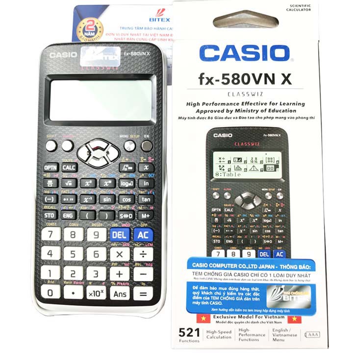 Máy Tính CASIO FX 580VNX Chính Hãng