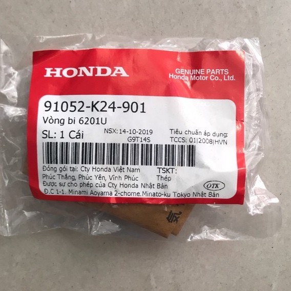 Vòng bi 6201, bạc đạn bánh trước xe ga Honda