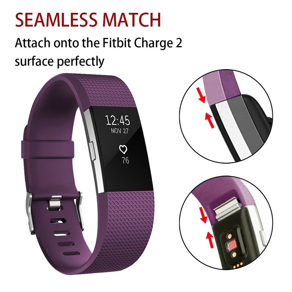 Silicone Dây Đeo Silicon Thoáng Khí Cho Đồng Hồ Thông Minh Fitbit Charge 2