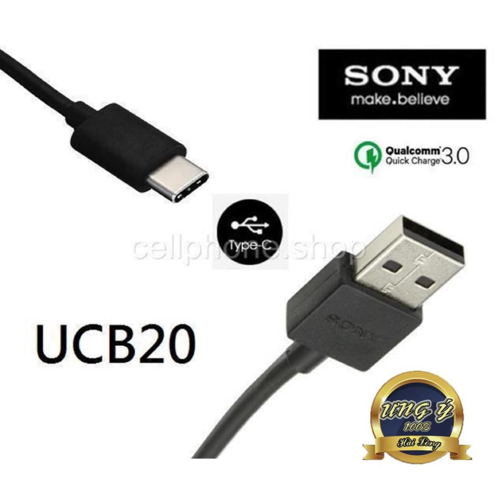 Cáp Sony Xperia UCB20 chuẩn USB Type-C Zin máy (Quick Charge 3.0)