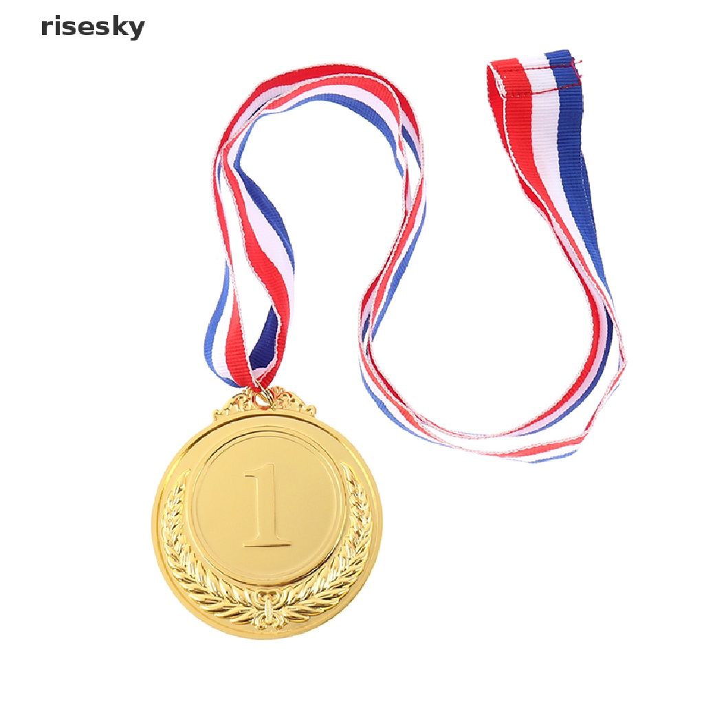 Bộ 3 Huy Chương Kim Loại Với Dây Ruy Băng Cổ Màu Vàng / Bạc Phong Cách Thế vận hội Olympic ♨Trên đó