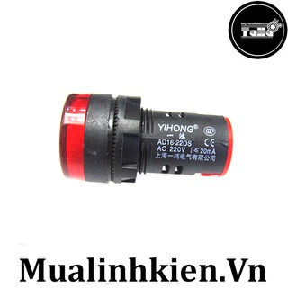Đèn báo tín hiệu 220V màu đỏ phi 22