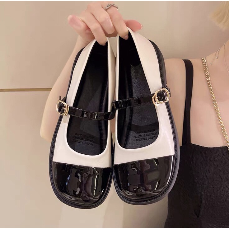 Giày nữ búp bê marry jane dễ thương mũi vuông đế 2,5cm