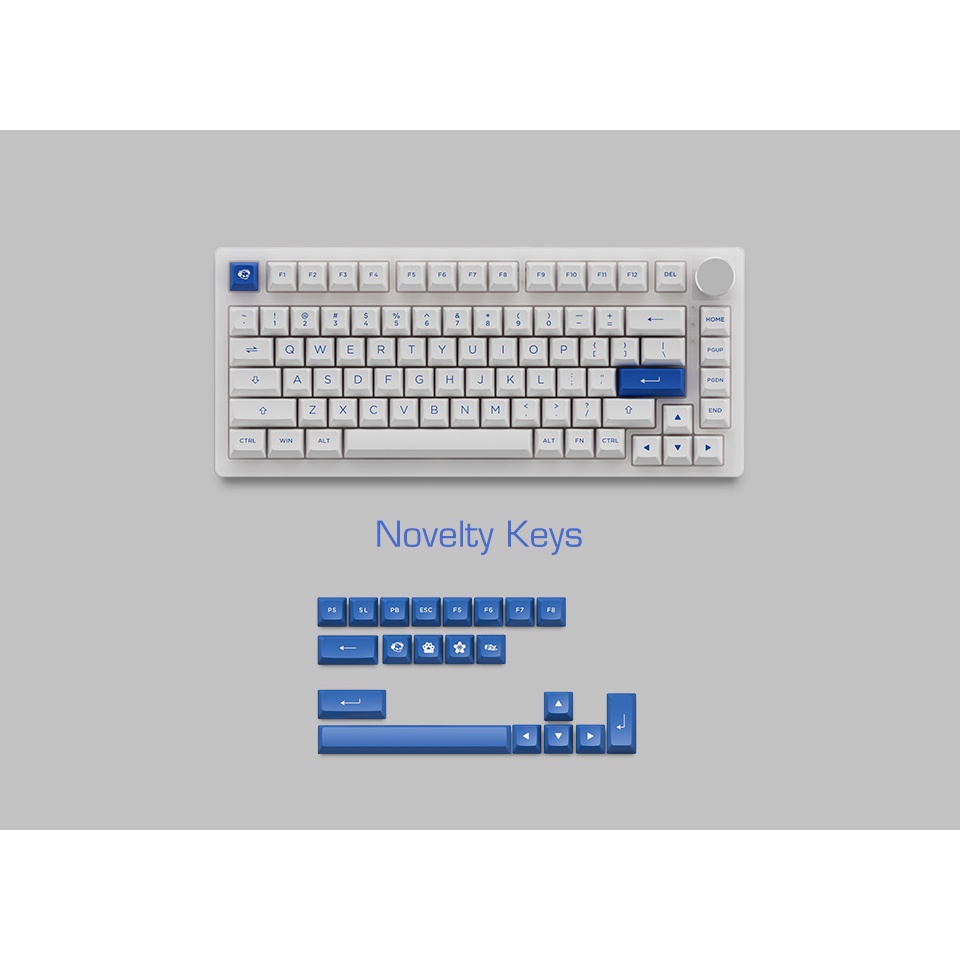 Bàn Phím Cơ AKKO PC75B Plus Blue on White Bluetooth 5.0 - Bảo Hành 12 Tháng