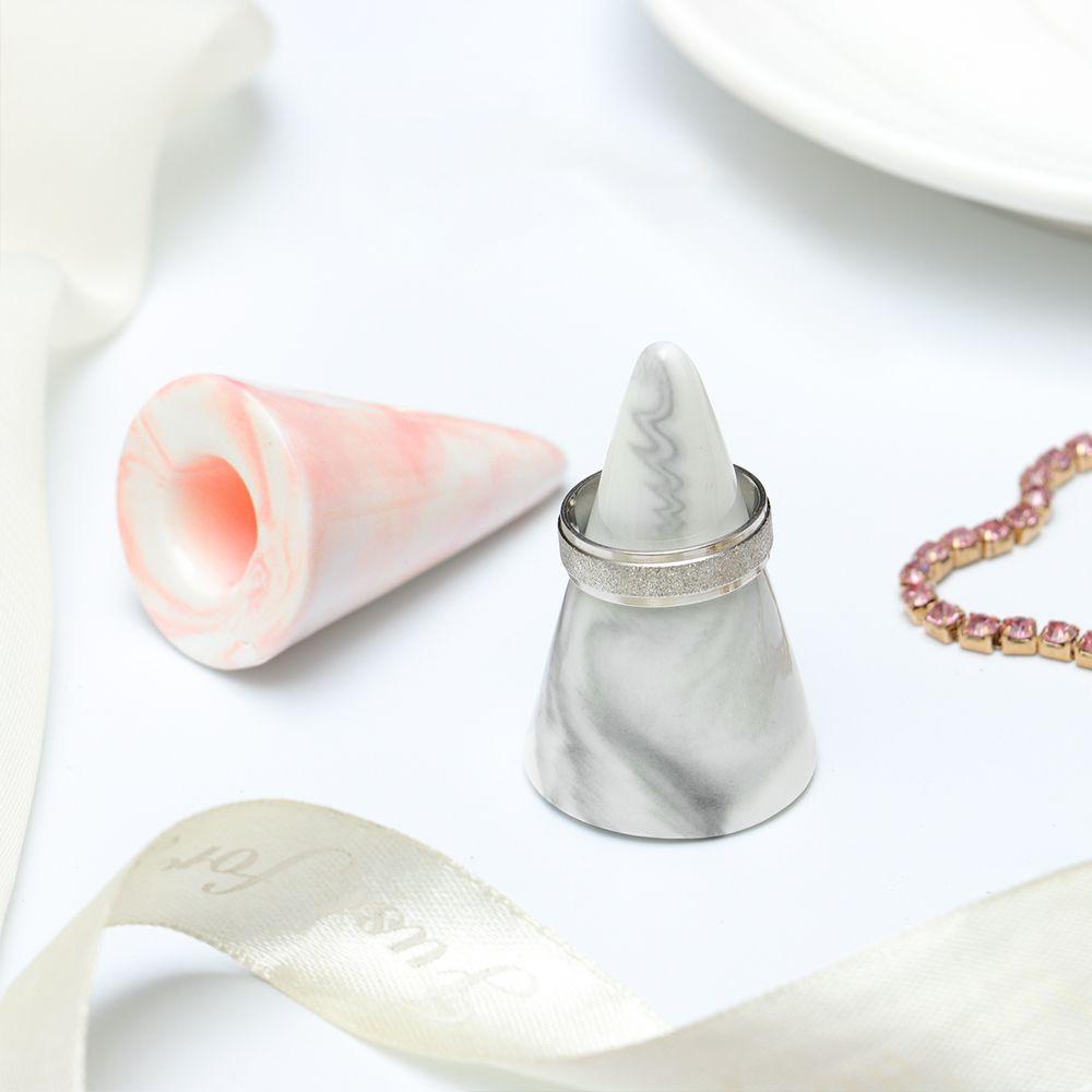 Giá Đỡ Nhẫn Bằng Gốm Họa Tiết Vân Đá Cẩm Thạch Dùng