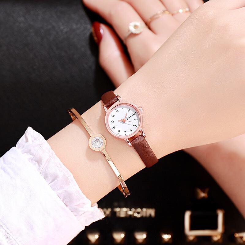 Đồng hồ thời trang nữ Luobos dây da mẫu mới siêu hot J665