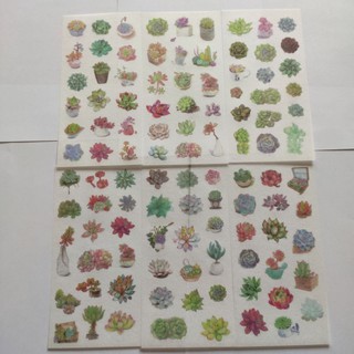 Bộ 6 tấm sticker giấy washi