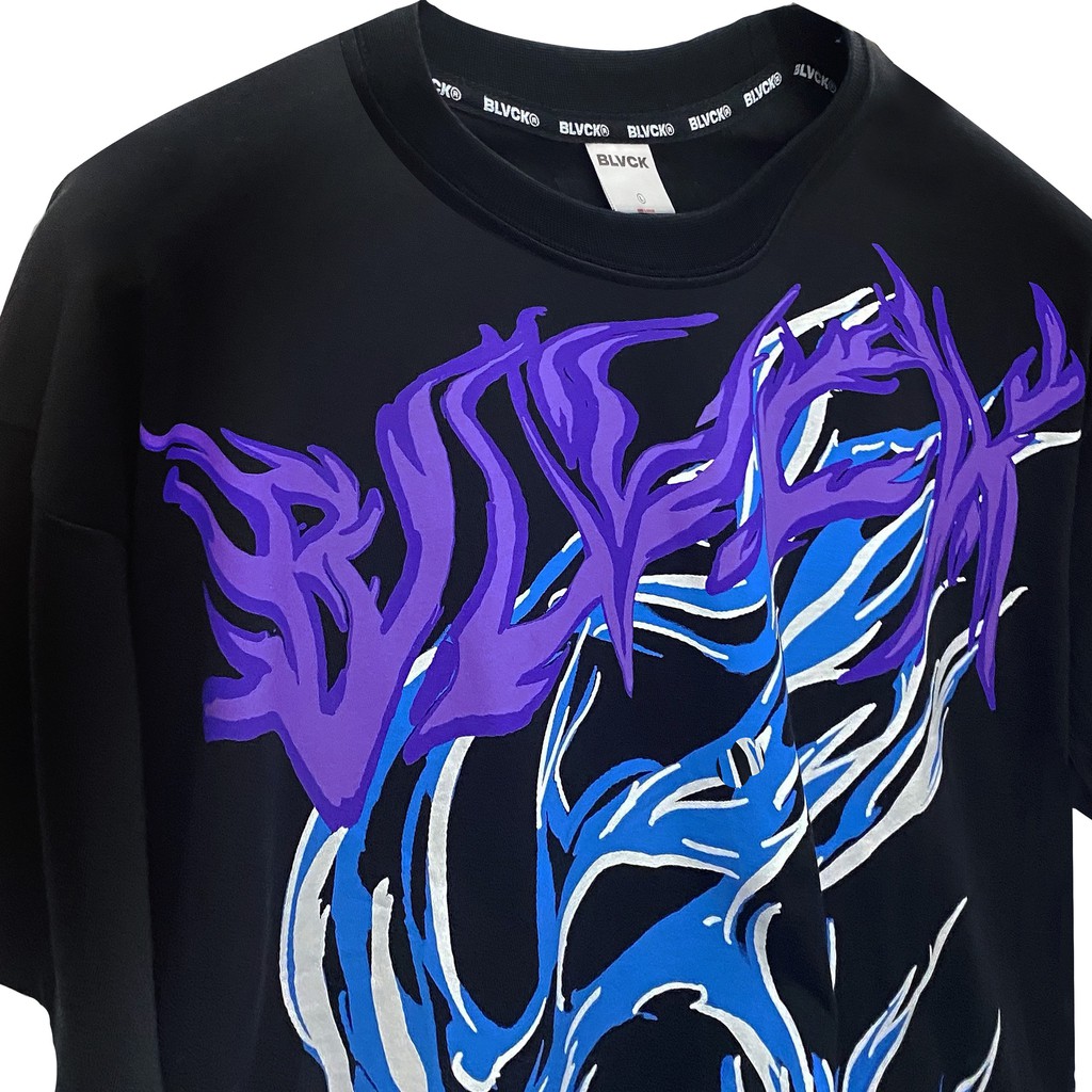 Áo thun BLVCK Flame skull - 2 màu (Trắng, đen)