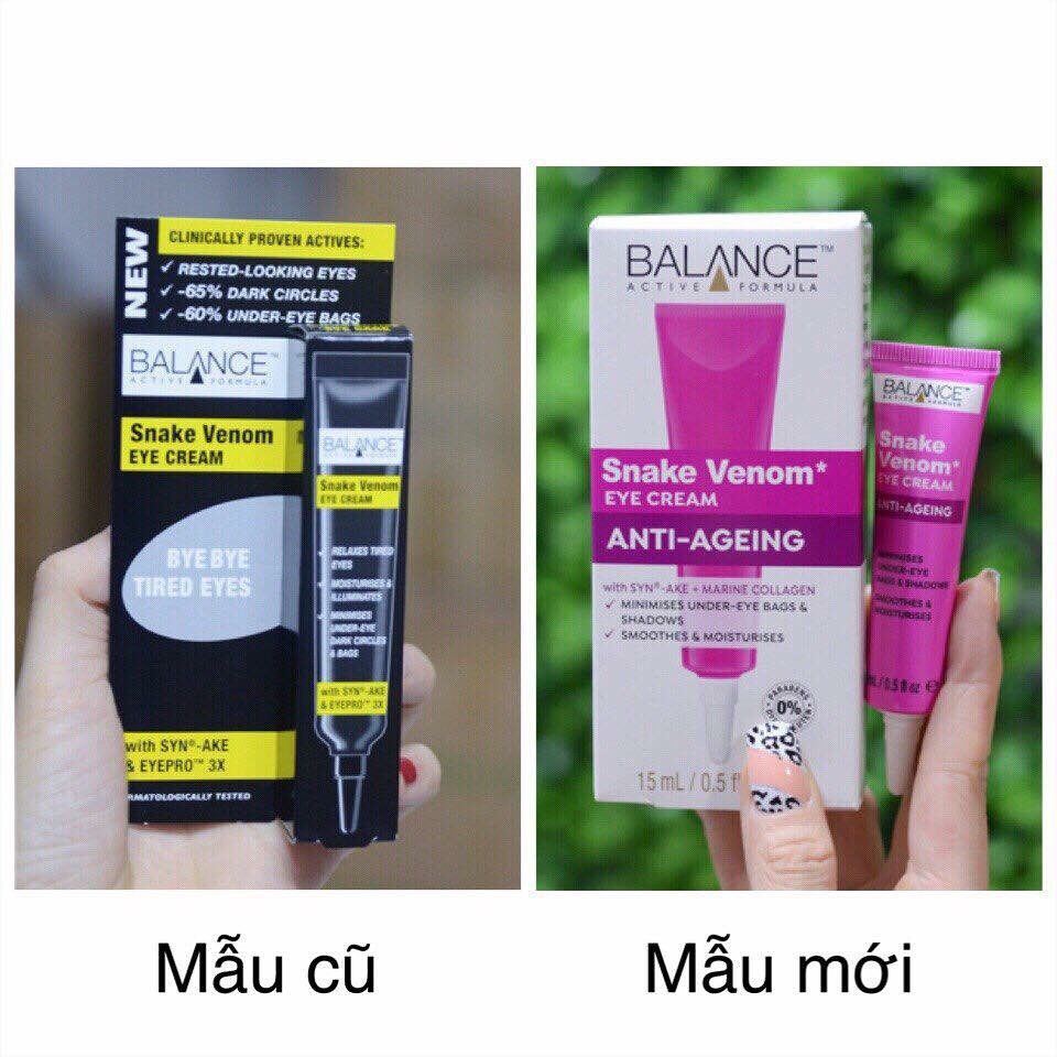 Kem mắt nọc rắn chống lão hóa Balance Active Formula Snake Venom 15ml