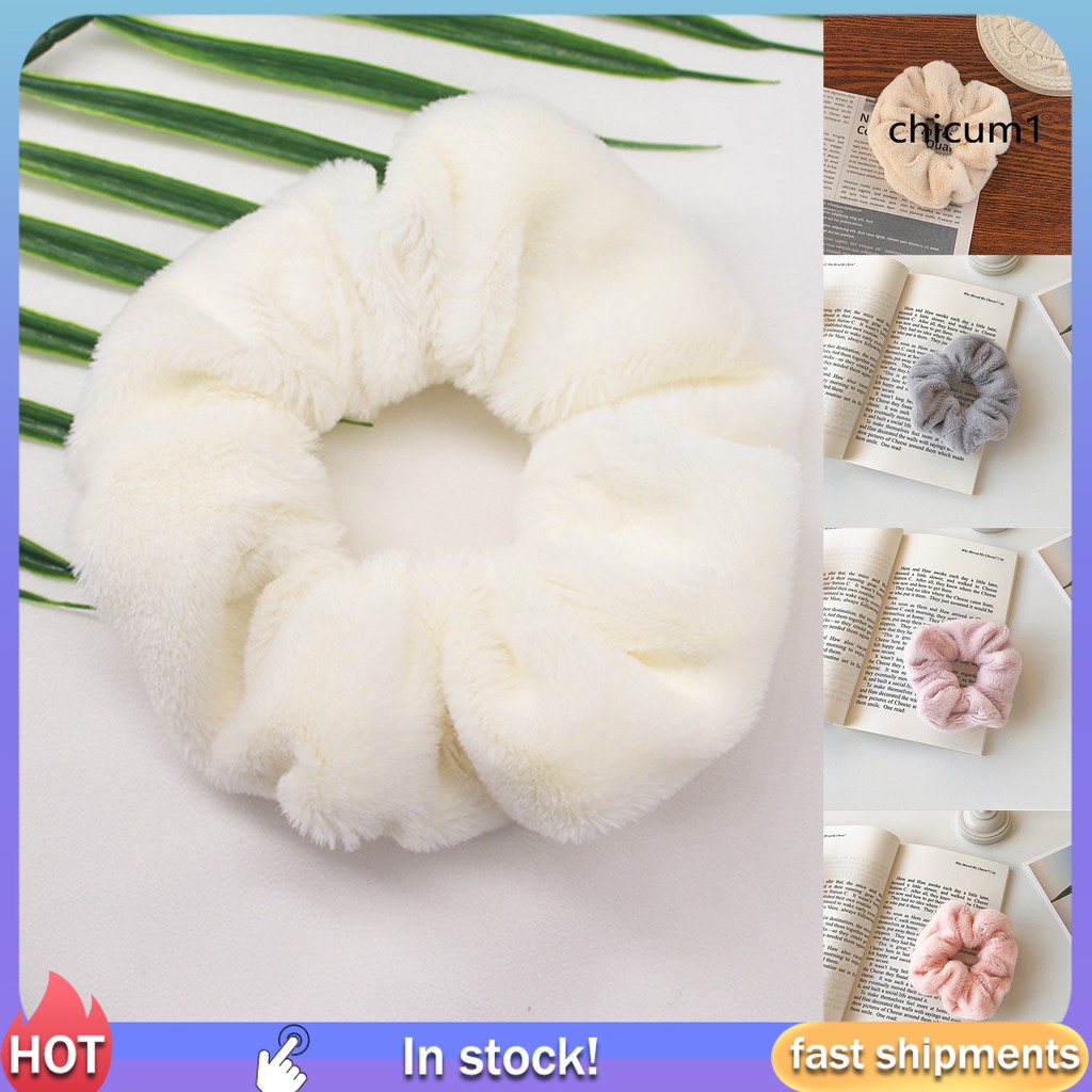 Dây Buộc Tóc Phối Lông Mềm Mại Cho Nữ