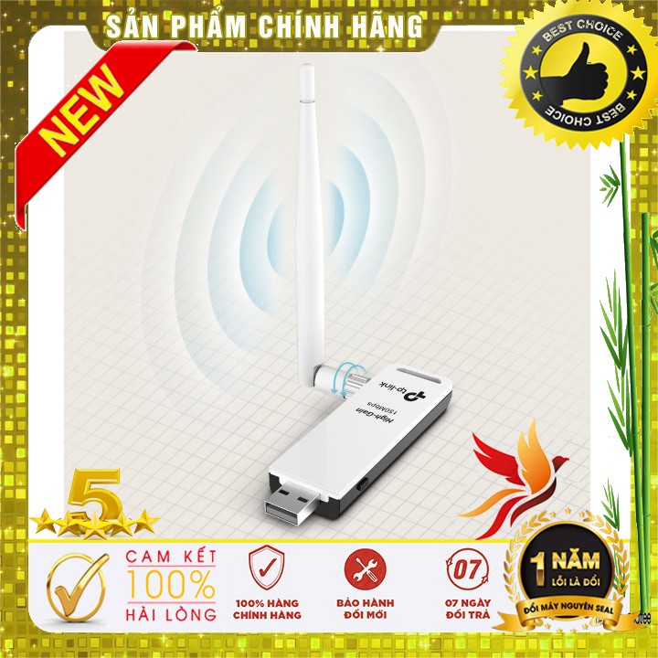 USB thu Wifi TP-Link TL-WN722N ( có anten, 150Mbps )