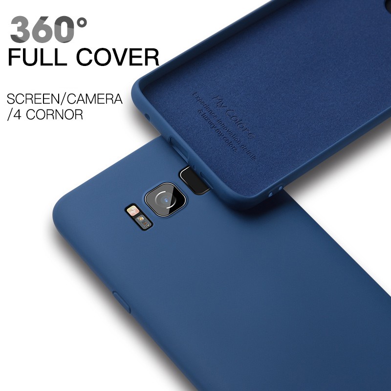 Ốp điện thoại mỏng làm từ silicon linh hoạt thời trang cho Samsung Galaxy s7 edge S8 S9 S10 Plus S10E Note 8 9 10 Pro